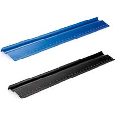 Ruler with pen holder