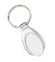 Accent Oval Silver keyring